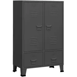 vidaXL Kleiderschrank Industrie-Stil Anthrazit 67x35x107 cm Stahl
