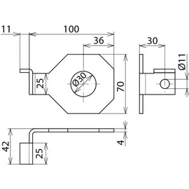 Dehn Anschlussbügel AB EXFS IF1 W 30