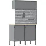 vidaXL, Werkstattschrank, Troy 100 cm workbench (8 drawers) (55 cm, 200 cm)