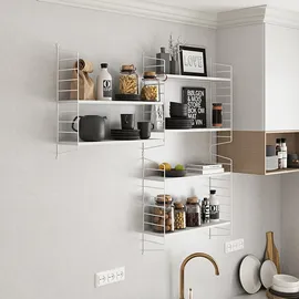 [en.casa] Strängnäs Wandregal 60 x 15 x 50 cm Weiß