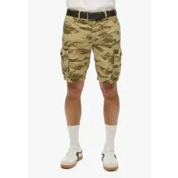 Superdry für Herren. M7110435A Leichte braune Shorts im Fallschirmjäger-Stil (32), Lässig, Camouflage, Baumwolle