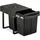 Relaxdays Einbaumülleimer 20 l Schwarz