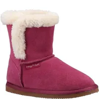 Hush Puppies - Mädchen Hausschuhe "Ashlynn", Wildleder FS9398 (30,5 EU) (Rosenrot) - Rot - 30,5