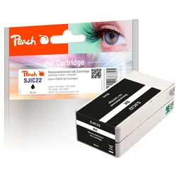Peach Tintenpatrone schwarz kompatibel zu Epson SJIC22BK, C33S020601