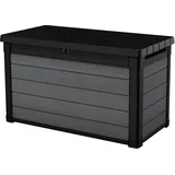 KETER Cortina 100 g, Oberfläche in Holzoptik, Farbe Grau, Fassungsvermögen 380 l, 122,9 x 62,1 x 70,6 cm