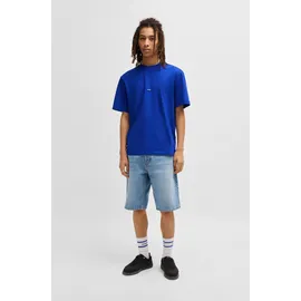 HUGO BOSS T-Shirt mit Label-Badge Modell 'Nieros', blau S