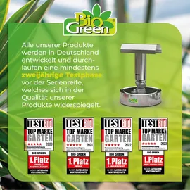 Bio Green BioGreen Paraffin Gewächshausheizung "Warmax Power 4" aus Edelstahl 300 Watt - 40 % längere Brenndauer - Silber
