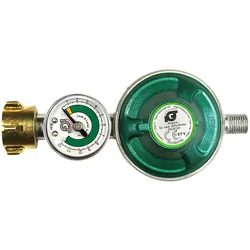 IGT Gasdruckminderer mit Manometer für Flüssiggas Butan- und Propangas 50 mbar