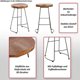 MCW Barhocker N25  Höhe: 2er Set Braun