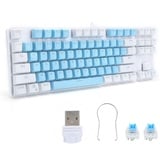 Sxhlseller Mechanische Tastatur, 87 Tasten Computerspiel-Tastatur Mechanische Computerperipheriegeräte mit Gemischtem Licht für Desktop und Laptop(#1)