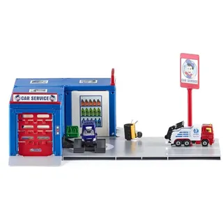 siku 5507, Werkstatt "Car Service", Kunststoff/Metall, Multicolor, Inkl. 2 siku-Fahrzeugen, Viele Funktionen, Bis Maßstab 1:50 bespielbar