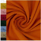 MAGAM-Stoffe Stoff "Noah", Bündchenstoff Feinstrick uni einfarbig ÖKO-TEX Meterware ab 50cm orange