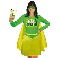 Generique - Superheldin Miss Mojito Damenkostüm grün-gelb