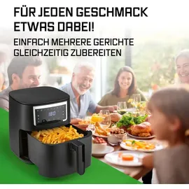 GOURMETmaxx Heißluftfritteuse 6,5 l schwarz