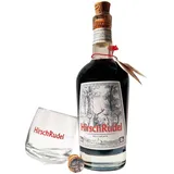 HirschRudel Kräuterlikör + Glas | 500ml Geschenkset | 35% vol