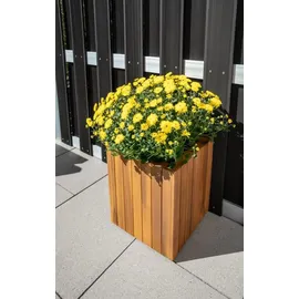 prestige home living outdoor Quadratischer Pflanzkübel 30 x 30 x 35 cm Braun