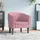 vidaXL Clubsessel Rosa Samt 70 x 75 x 70 cm Rosa mit Rollen