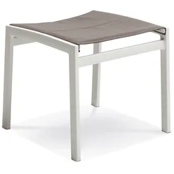 Hocker Verona, Alu/Textilene Textilene Weiß