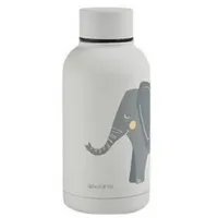 Brabantia Isolierte Edelstahl-Wasserflasche, 350 ml, gebrochenes Weiß