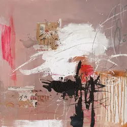 Gemälde NATUR REFLEKTION (BH 100x100 cm) - bunt - BH 100x100 cm