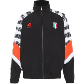 lotto Herren, Trainingsjacke Sportjacke loose fit, 1325017 schwarz, - im Retrodesign (Calcio '93)
