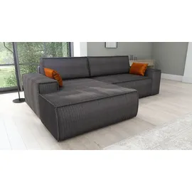 mebloland Ecksofa TOR mit Schlaffunktion. Farbe: Graphite. - Dunkelgrau