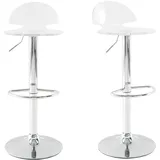 miliboo 2er-Set Design-Barhocker Plexiglas transparent orion