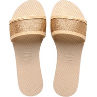 Havaianas Damen Angra Glitter Sandale, beige, 34 EU