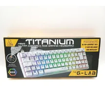 THE G-LAB Keyz Titanium 65% RGB/Filaire/Blanc (DE, Kabelgebunden), Tastatur, Weiss