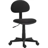 Homcom Bürostuhl Ergonomischer Schreibtischstuhl, Höhenverstellbarer Drehstuhl aus Elastischer Stoff Computerstuhl für Arbeitszimmer Schwarz - Schwarz