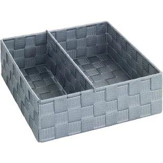 Wenko Küchenorganizer Adria Grau L - mit variabler Trennwand, Polypropylen, 26 x 9 x 26 cm, Grau, 9 x 26 x 26 cm