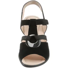 ARA Damen Lugano Sandale, mit Absatz, schwarz, 38 EU weit)
