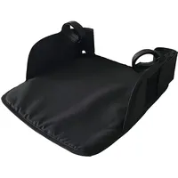 Fußstützenverlängerung für Kinderwagen Oxford Stoff Einfache Installation 35 X 30 X 4 Cm für Alle Jahreszeiten Familiengebrauch (BLACK)