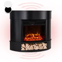 Klarstein Loloru Elektrokamin Heizlüfter 900/1800W Wochentimer Fernbedienung, Schwarz