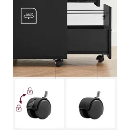 VASAGLE Aktenschrank 40 x 54,4 x 43,8 schwarz