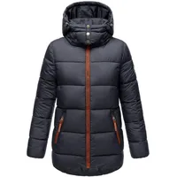 Navahoo Winterjacke Wattewölkchen navy / kastanienbraun / weiß M