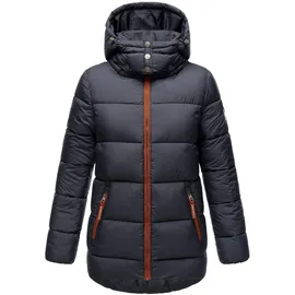 Navahoo Winterjacke Wattewölkchen navy / kastanienbraun / weiß M