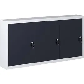 vidaXL Wand-Werkzeugschrank Industriedesign Metall Grau und Schwarz