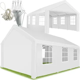 Tectake Pavillon 6 x 4 m mit Seitenteile weiß
