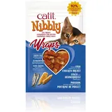 Catit Nibbly Wraps, Fisch mit Hühnerbrusftfilet umwickelt, für Katzen, 30g (1er Pack)