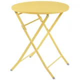 [en.casa] Sande Klapptisch Ø 62 x 71 cm Gelb