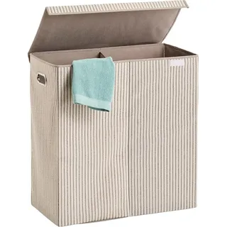 Zeller Present Wäschesortierer Stripes 2-fach beige