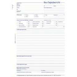 Avery Zweckform Bautagebuch - 40 Blatt - A4