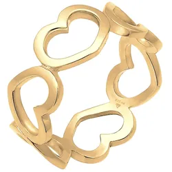Elli Bandring Herzen Symbol Cut-Out Trend 925er Silber Ringe   Damen 