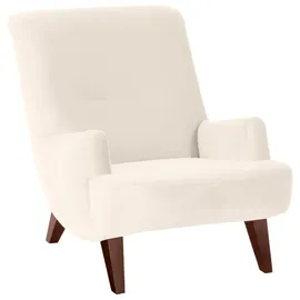 58 aufm Kessel Sessel Kajsa 71x80x101 Bezug Samtvelours Buche nussbaum/creme | Gr.: onesize