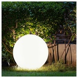 ETC Shop Solarleuchte Kugel Garten Kugelleuchte Solar LED Gartendeko Solarkugel für Außen 25 cm, Leuchtdauer ca. 6-8 Stunden, H 65 cm