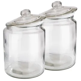 APS 2er Set Vorratsglas Classic Hochwertiger Glasbehälter zur Aufbewahrung mit 6 Liter Fassungsvermögen Ihre Ware bleibt frisch durch den Glasdeckel mit Dichtung, Aufbewahrungsbehälter