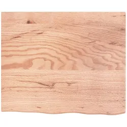 vidaXL Wandregal Hellbraun 60x50x2 cm Massivholz Eiche Behandelt