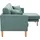 miliboo Eckcouch Polyester 4-Sitzer Graugrün