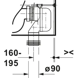 Duravit D-Code Stand-WC mit WC-Sitz Weiß